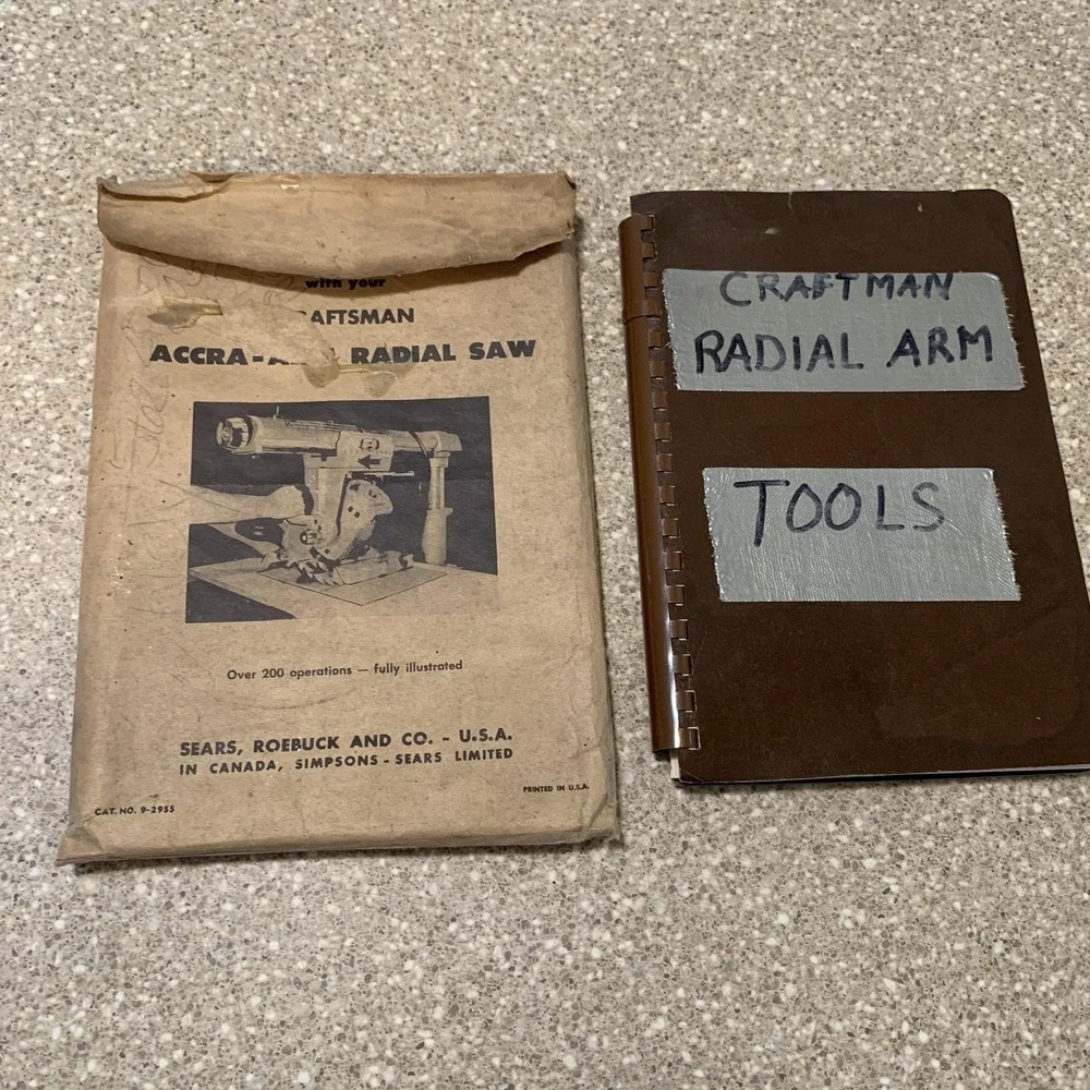 Vintage 1960 Craftsman Radial Arm Tools Manual Soft Cover Woodworking Guide USA‎